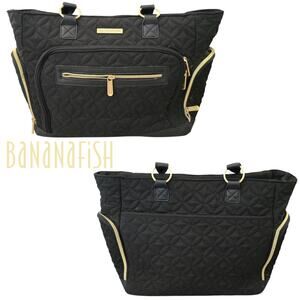 Bananafish Roxanna Quilted Breast Pump Diaper Bag Tote 14 Pockets